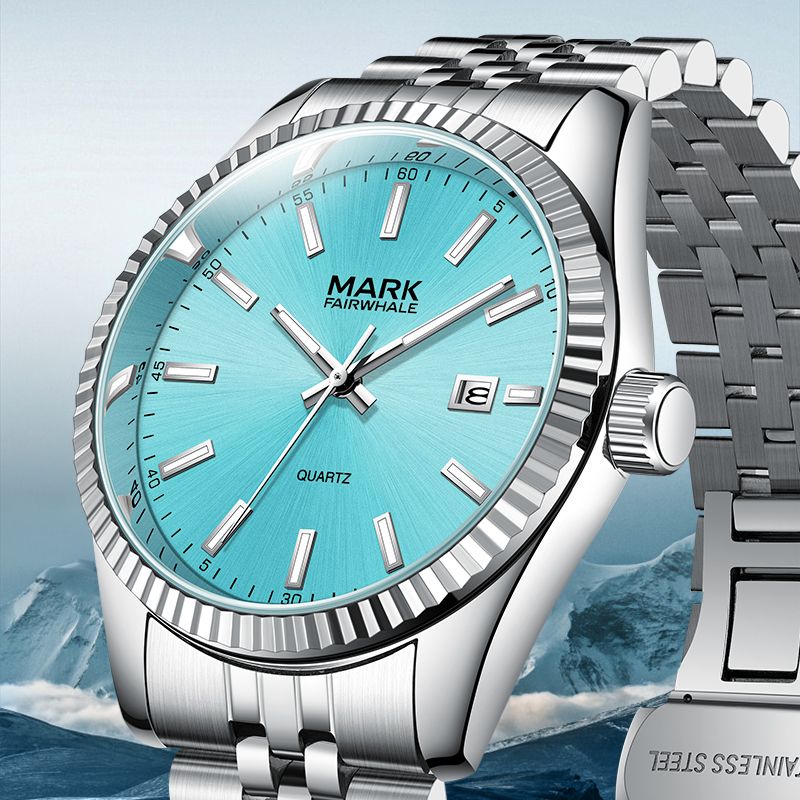 Mark Fairwhale Business Stainless Steel Quartz Men's Wristwatch,