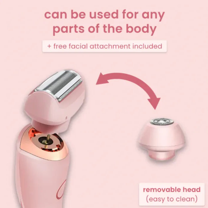 Electric Foil Shaver for Women, Stainless Steel Blade, USB Rechargeable, Wet/Dry Use, 800mAh Battery, 30-45 Min Runtime, Washable Razor, for Full Body Hair Removal - Underarm, Leg, Face, Bikini Area