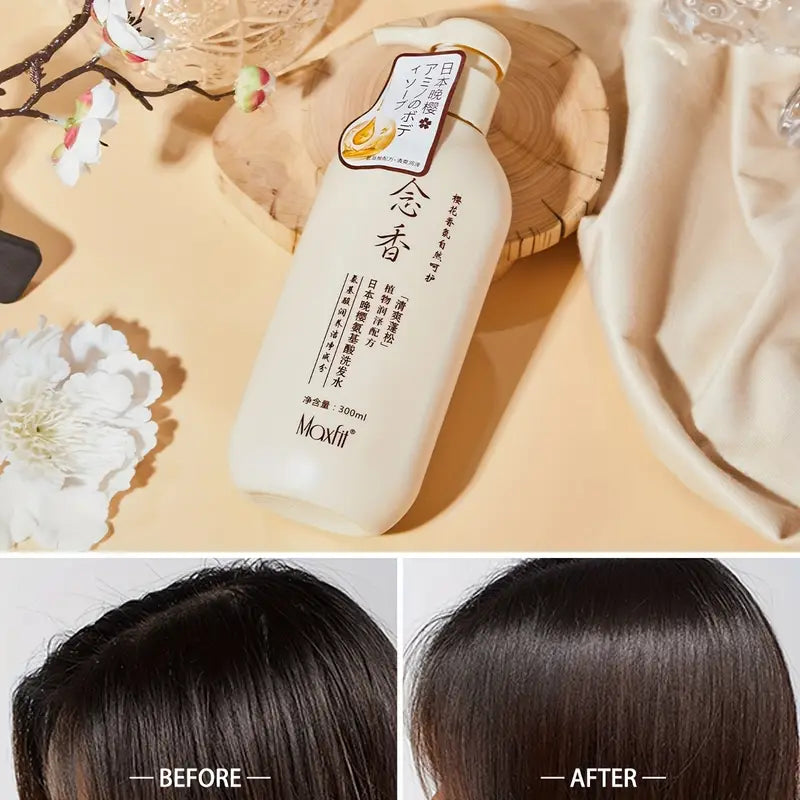 2pcs Sakura Japanese Hair Growth Conditioning Maxfit Cherry Blossom Amino Acid Shampoo – 300ml - a set of 1 Shampoo + 1 Conditioner