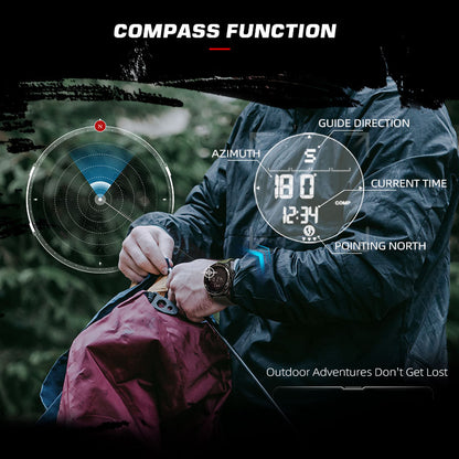 NORTH EDGE ALPS Men's Digital Carbon fiber Watch.