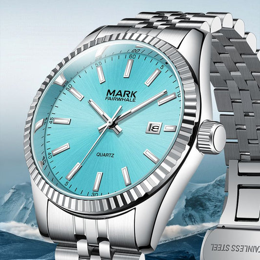 Mark Fairwhale Business Stainless Steel Quartz Men's Wristwatch,