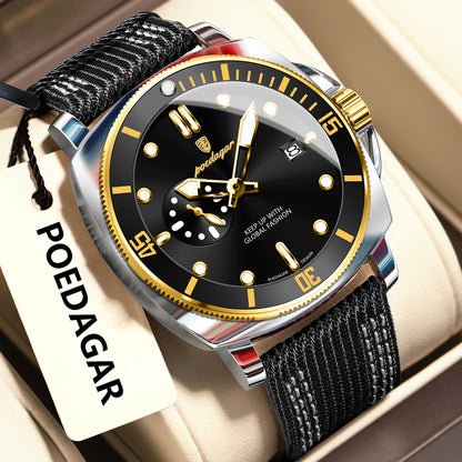 POEDAGAR Waterproof Date Sports Watch For Men