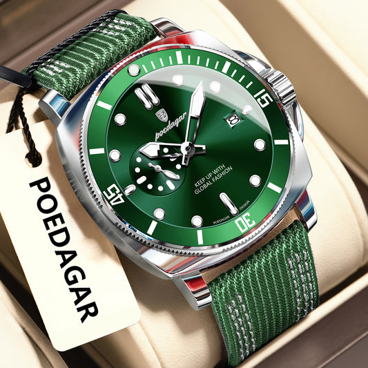 POEDAGAR Waterproof Date Sports Watch For Men