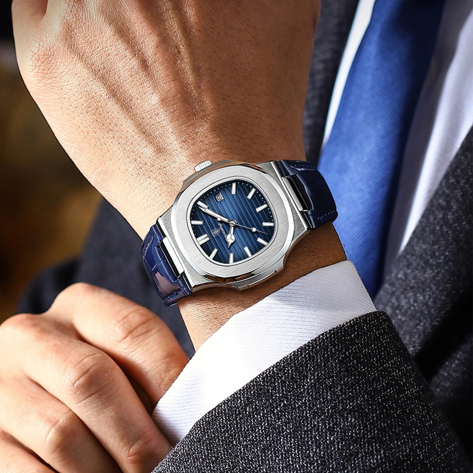 POEDAGAR Brand Business Luminous Waterproof Watch For Men & women
