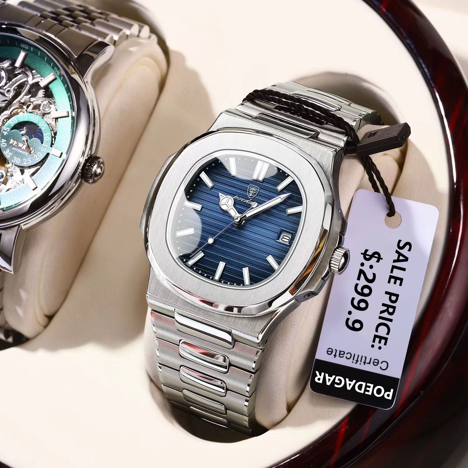 POEDAGAR Brand Business Luminous Waterproof Watch For Men & women