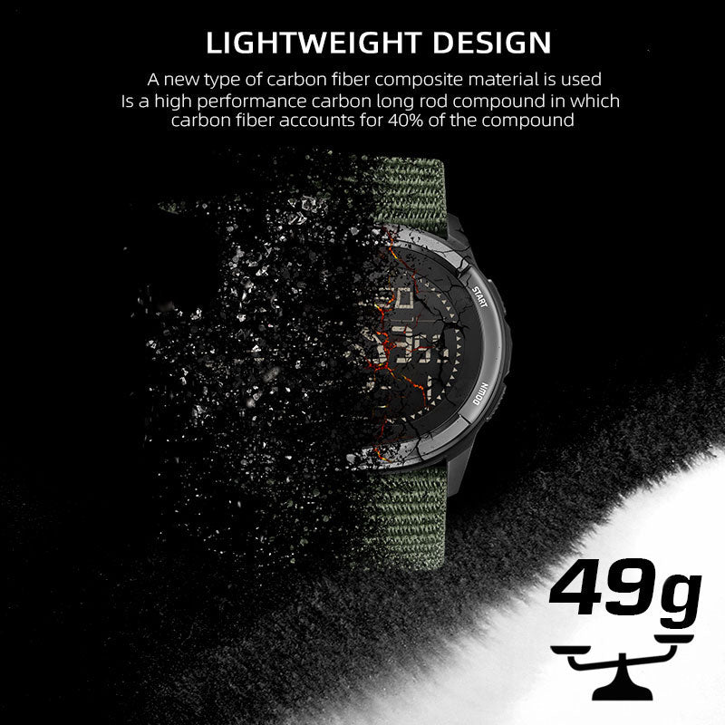 NORTH EDGE ALPS Men's Digital Carbon fiber Watch.