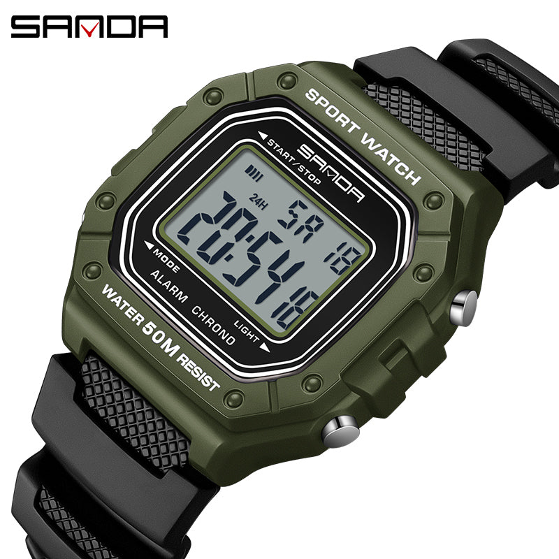 SANDA 2156 Fashion Mens Watch Military Water Resistant