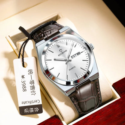 BINBOND Classic Quartz Watch with Day-Date Display