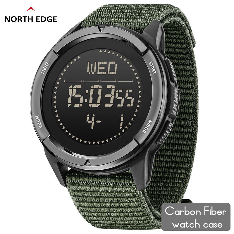 NORTH EDGE ALPS Men's Digital Carbon fiber Watch.