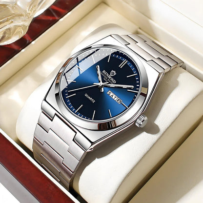 BINBOND Classic Quartz Watch with Day-Date Display