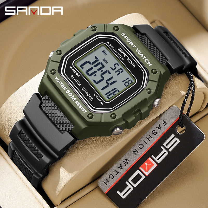 SANDA 2156 Fashion Mens Watch Military Water Resistant