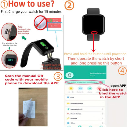 Smart Watch For Unisex, Bluetooth Wristwatch